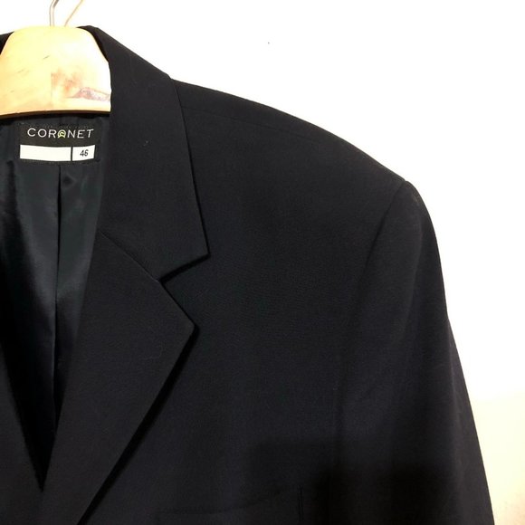 CORONET Blue Button Up Suit Jacket - Picture 2 of 6